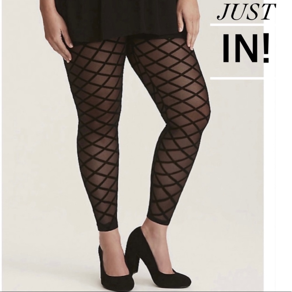 NWT Torrid Quilted Mesh Black Premium Legging 3X